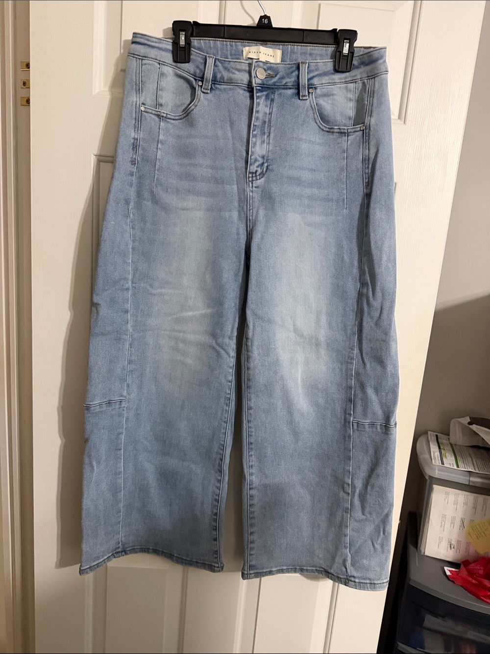 High-Rise Light Blue Wide-Leg Women's Jeans